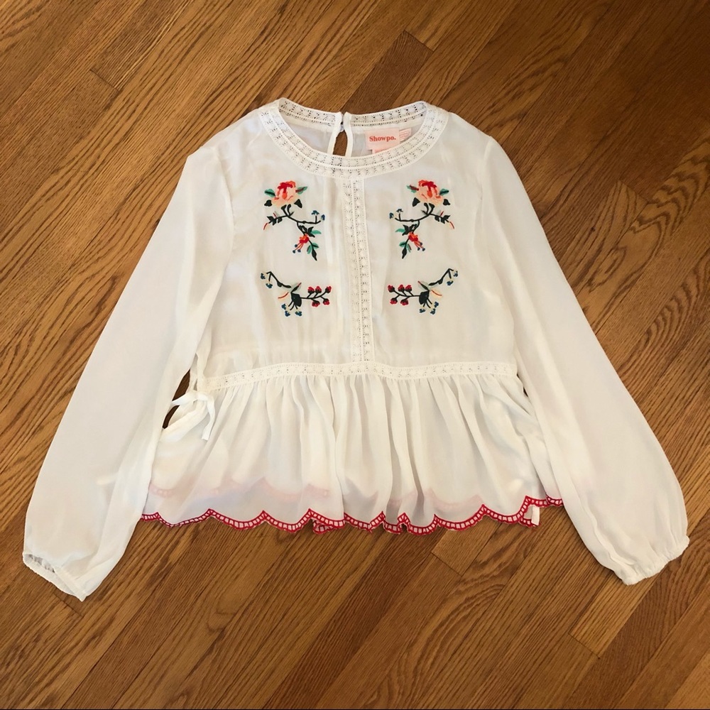 Embroidered floral blouse